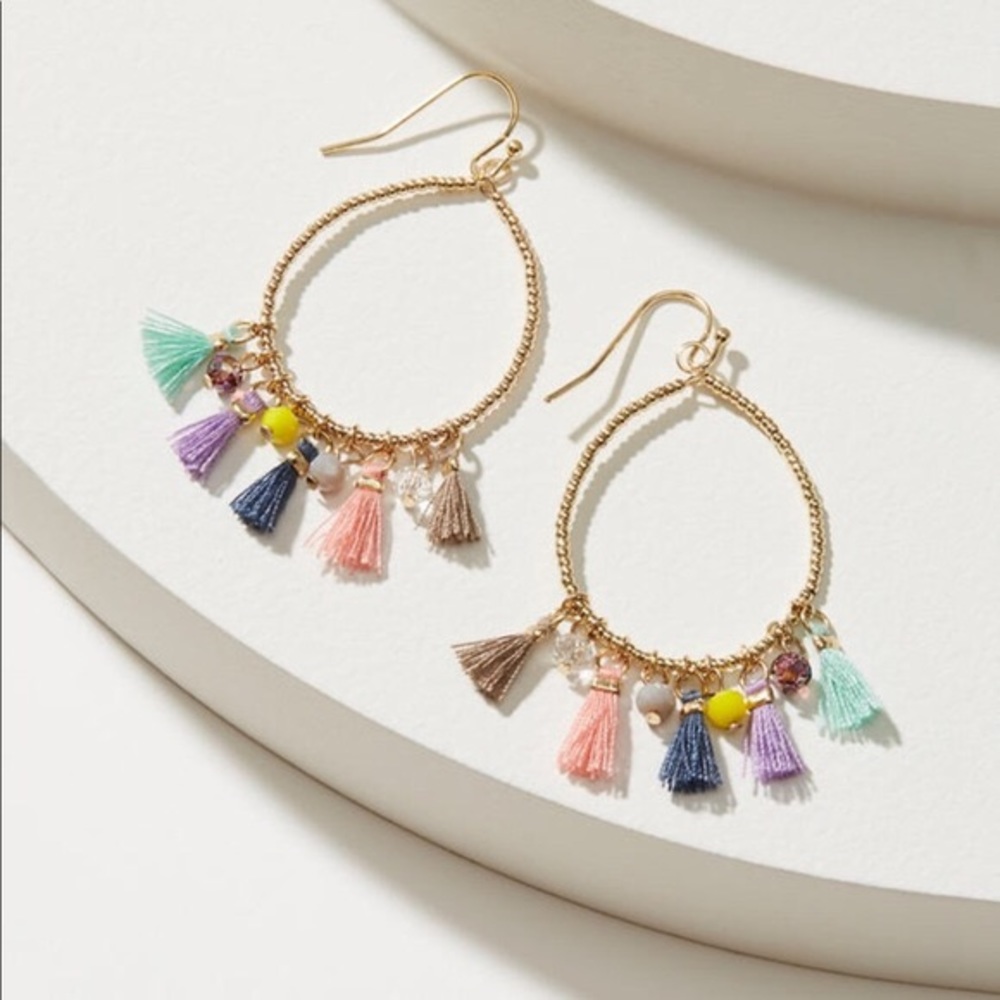 Loft Tassel Hoop Earrings